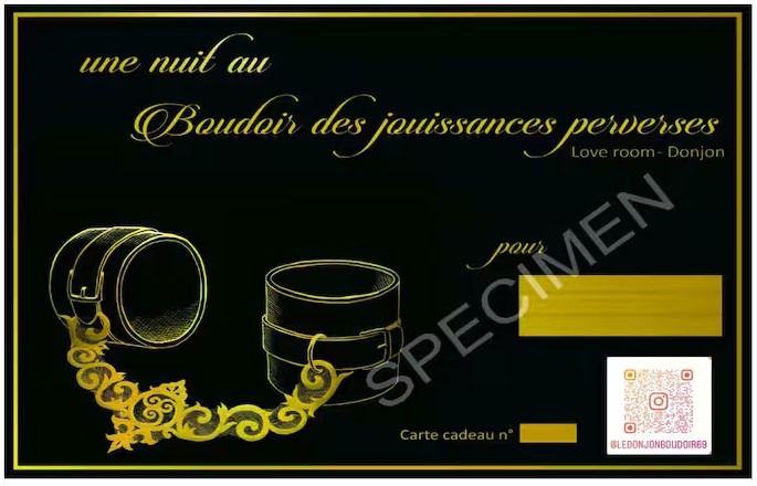Carte cadeau Le Boudoir des Jouissances Perverses